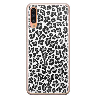 Samsung Galaxy A50/A30s siliconen telefoonhoesje - Luipaard grijs Samsung Galaxy A50/A30s siliconen telefoonhoesje - Luipaard grijs