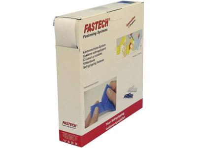 FASTECH® B50-SK-L-000025 Klittenband Om vast te plakken Hotmelt Lusdeel (l x b) 25 m x 50 mm Wit 25 m