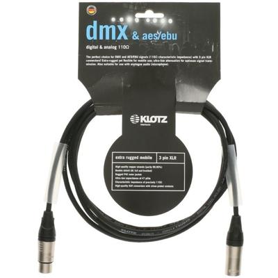 Klotz DMX3K0300 DMX-kabel XLR male - XLR female 3-pins 3 meter Klotz DMX3K0300 DMX-kabel XLR male - XLR female 3-pins 3 meter