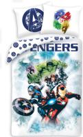 Marvel Avengers Dekbedovertrek Team wit/lichtblauw 140 x 200 cm