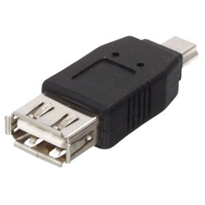 Valueline CMP-USBADAP9 kabeladapter/verloopstukje USB A (F) USB 5-pin mini (M) Zwart