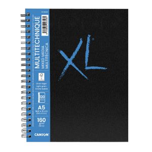 Schetsboek Canson Mix Media XL A5 60v 160gr spiraal