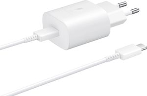 Bulkverpakking - voor Samsung Samsung 25W Power Delivery oplader + kabel - USB-C snellader - Wit