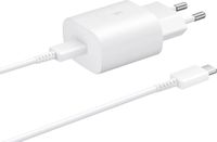 Bulkverpakking - voor Samsung Samsung 25W Power Delivery oplader + kabel - USB-C snellader - Wit - thumbnail