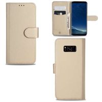 Samsung Galaxy S8 Telefoonhoesje Goud met Pasjeshouder - thumbnail