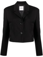 STUDIO TOMBOY blazer crop à revers crantés - Noir