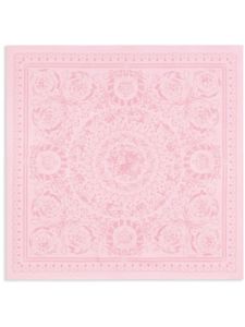 Versace foulard en soie à imprimé Barocco - Rose