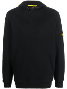 Barbour hoodie en coton à patch logo - Noir