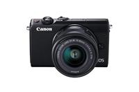 Canon EOS M100 SLR digitale camera - met lens (24,2 MP, Dual Pixel CMOS AF, DIGIC 7, Full-HD, touchscreen, WIFI, Bluetooth, 7,5 cm, inklapbaar display) camera, zwart