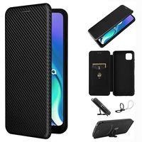 Motorola Moto G50 5G Flip Case - Koolstofvezel - Zwart