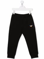 Emporio Armani Kids pantalon de jogging slim à logo imprimé - Noir