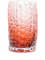 POLSPOTTEN vase Relief en verre (16 cm x 30 cm) - Rose