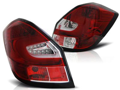 Tuning-Tec Achterlichten SKODA FABIA II 07-06 14 ROOD HELDER LED STRIP