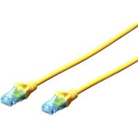 Digitus DK-1512-030/Y RJ45 Netwerkkabel, patchkabel CAT 5e U/UTP 3.00 m Geel Verdraaide paren 1 stuk(s)