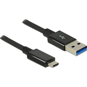 DeLOCK 1m USB 3.1 Gen 2 Type-C/Type-A USB-kabel USB 3.2 Gen 2 (3.1 Gen 2) USB A USB C Zwart