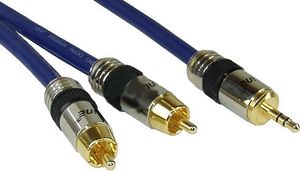 InLine 1m RCA/3.5mm Premium audio kabel Blauw