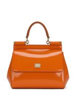 Dolce & Gabbana sac à main Sicily en cuir verni - Orange