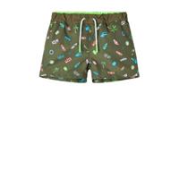 NAME IT MINI zwemshort Zimmo met all over print olijfgroen