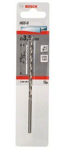 Bosch Accessories 2608595678 HSS Metaal-spiraalboor 3.5 mm Gezamenlijke lengte 112 mm Geslepen DIN 340 Cilinderschacht 1 stuk(s)