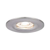 Paulmann 94300 Nova Mini LED inbouwlamp Coin rond stijf 1x4W plafondinbouwspot geborsteld aluminium warm wit 2700K, 4 W