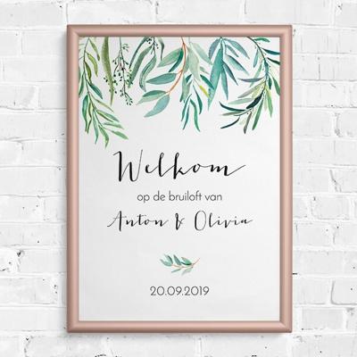 Poster welkom eucalyptus botanical Poster welkom eucalyptus botanical