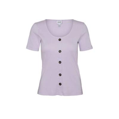 VERO MODA top VMHELSINKI met biologisch katoen lila