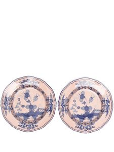 GINORI 1735 lot de 2 assiettes Oriente Italiano Cipria - Rose