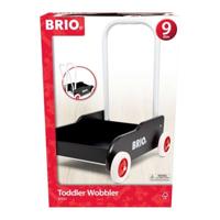 BRIO 31351 Lauflernwagen Schwarz - Klassiker für Kinder ab 9 Monaten - Verstellbarer Handgriff zum Anpassen an die Größe des Kindes und justierbare Bremse zum Einstellen der Rollgeschwindigkeit