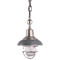 Hanglamp Girona 26 cm 1 Lichts Lood Met Ruw Nickel Industrieel
