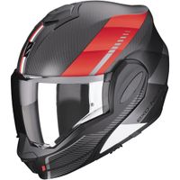 SCORPION EXO-Tech Evo Carbon Genus Mat, Systeemhelm, Zwart-Rood