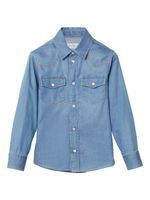 Brunello Cucinelli Kids chemise en jean à manches longues - Bleu - thumbnail