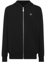 Philipp Plein hoodie zippé à patch logo - Noir