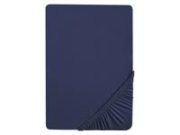 Biberna Jersey hoeslaken (140-160 x 200 cm, Marineblauw) - thumbnail