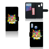 Samsung Galaxy M20 Leuk Hoesje Cat Color