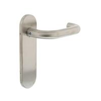 Deurkruk Rond op blind kortschild RVS