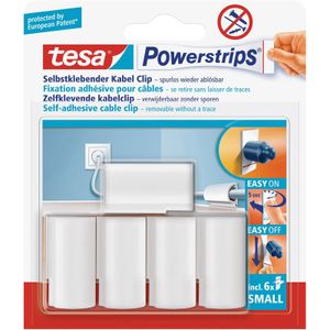 30x Tesa kabelclips/klemmen Powerstrips Klusbenodigdheden