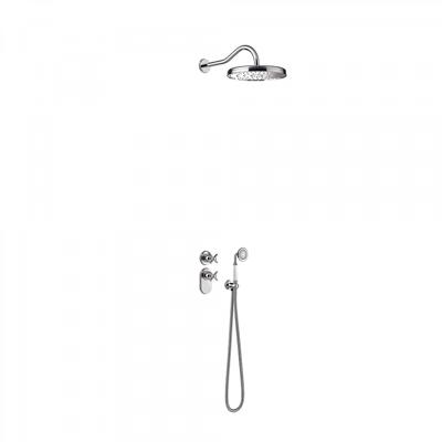Tres Clasic inbouw regendoucheset met thermostaatkraan chroom Tres Clasic inbouw regendoucheset met thermostaatkraan chroom