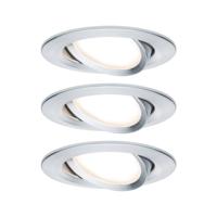 Paulmann 93451 Nova Inbouwlamp Set van 3 stuks LED LED 18 W Aluminium (gedraaid) - thumbnail