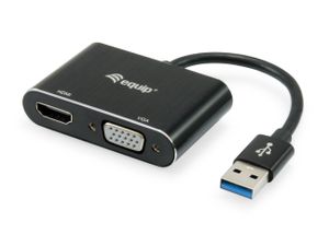 Equip 133386 USB grafische adapter 1920 x 1080 Pixels Zwart