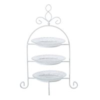 Kleine etagere wit 3-laags 30 x 23 cm - thumbnail