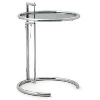 ClassiCon Adjustable Table E 1027 bijzettafel Ø52 donker glas - thumbnail