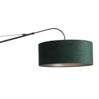 Steinhauer Wandlamp Elegant Classy 50cm zwart met groen velourse kap 8133ZW - thumbnail