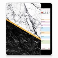 Apple iPad Mini 4 | Mini 5 (2019) Tablet Back Cover Marmer Wit Zwart - Origineel Cadeau Man - thumbnail