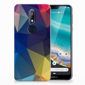 Nokia 7.1 TPU Hoesje Polygon Dark