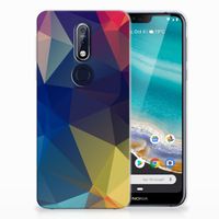 Nokia 7.1 TPU Hoesje Polygon Dark - thumbnail