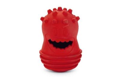 Beeztees monster - hondenspeelgoed - rubber - rood - 11x7 cm Beeztees monster - hondenspeelgoed - rubber - rood - 11x7 cm