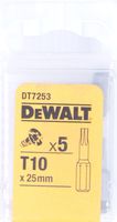 DeWalt Accessoires 25mm schroefbit voor Torx schroeven T10 - DT7253-QZ - thumbnail