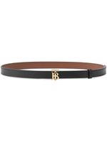 Burberry ceinture réversible en cuir à boucle logo - Noir - thumbnail