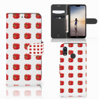 Huawei P20 Lite Book Cover Paprika Red