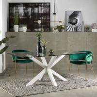 Kave Home Eettafel 'Argo' wit, 180 x 100cm